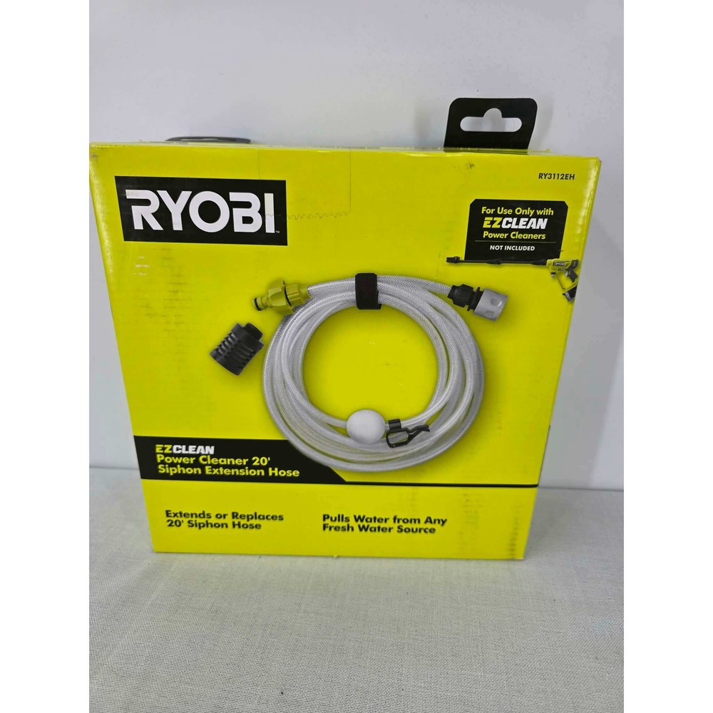 RYOBI RY3112EH EZClean 20 Foot Siphon Extension Hose for Power Cleaners NEW